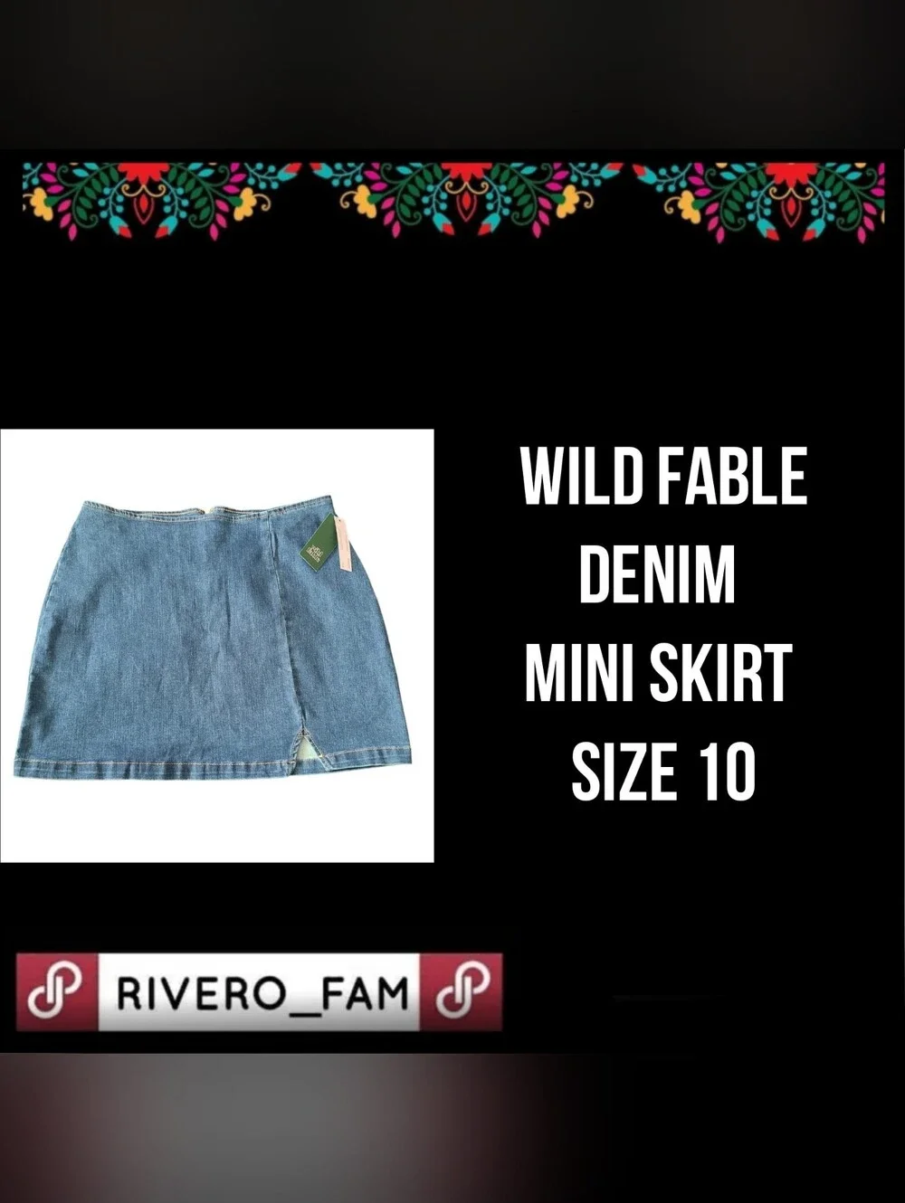 WILD FABLE | DENIM MINI SKIRT | SIZE 10